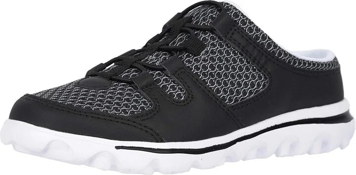 Propet TravelActiv Slide Women's Slip on Shoes Black : 7.5 XX (4E), Textile - Image 2