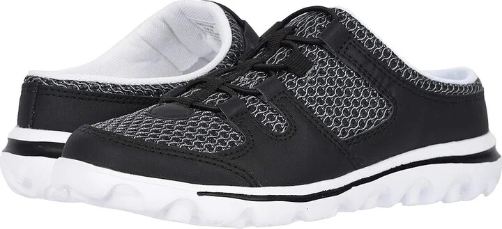 Propet TravelActiv Slide Women's Slip on Shoes Black : 7.5 XX (4E), Textile
