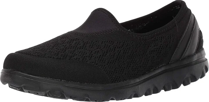 Propet TravelActiv Slip-On Women's Slip on Shoes All Black : 6 XX (4E), Synthetic/Textile - Image 2
