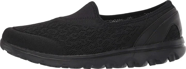 Propet TravelActiv Slip-On Women's Slip on Shoes All Black : 6 XX (4E), Synthetic/Textile - Image 7