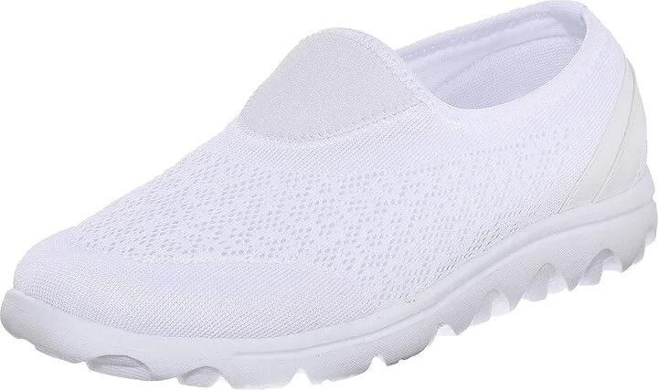Propet TravelActiv Slip-On Women's Slip on Shoes White : 7 N (AA), Synthetic/Textile - Image 2