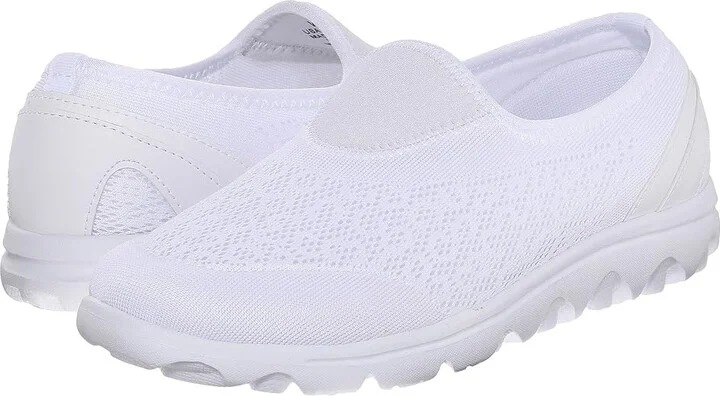 Propet TravelActiv Slip-On Women's Slip on Shoes White : 7 N (AA), Synthetic/Textile