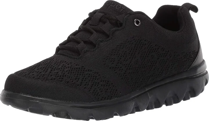 Propet TravelActiv Women's Shoes All Black : 7 XX (4E), Textile - Image 2