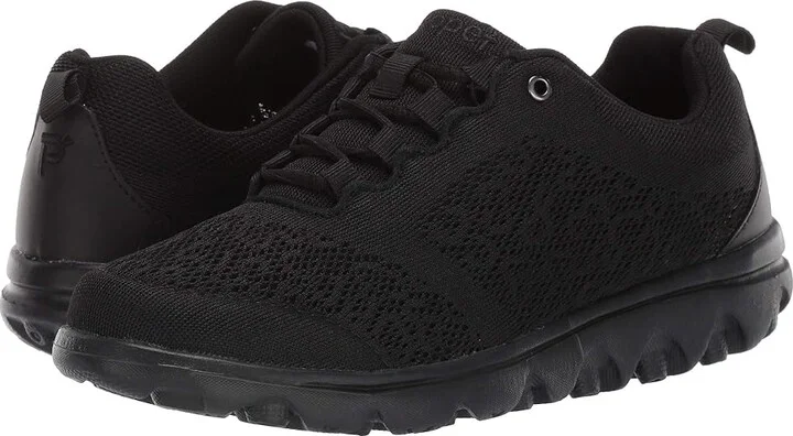 Propet TravelActiv Women's Shoes All Black : 7 XX (4E), Textile