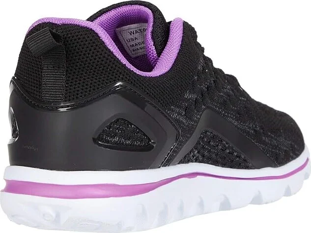 Propet TravelActive Axial Women's Shoes Black/Purple : 8.5 XX (4E), Textile - Image 4