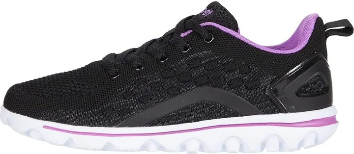 Propet TravelActive Axial Women's Shoes Black/Purple : 8.5 XX (4E), Textile - Image 6