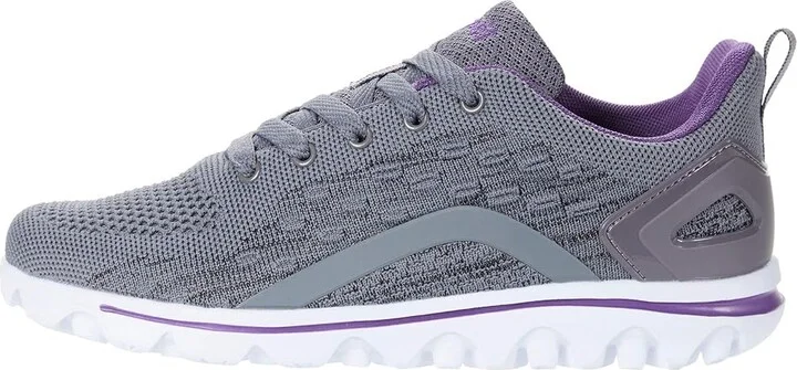 Propet TravelActive Axial Women's Shoes Grey/Purple : 8 XX (4E), Textile - Image 6