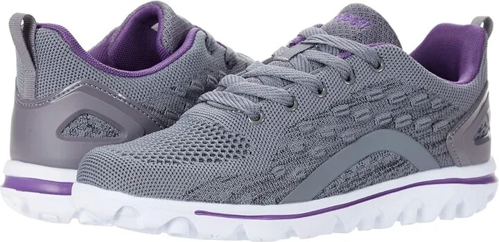 Propet TravelActive Axial Women's Shoes Grey/Purple : 8 XX (4E), Textile