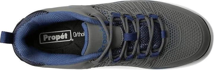 Propet Vestrio Men's Shoes Grey/Blue : 8 M (D), Leather/Synthetic - Image 2