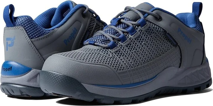 Propet Vestrio Men's Shoes Grey/Blue : 8 M (D), Leather/Synthetic