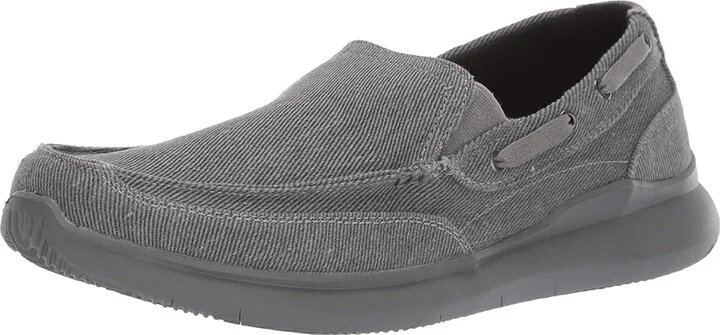 Propet Viasol Men's Slip on Shoes Grey : 8 XX (5E), Canvas - Image 2