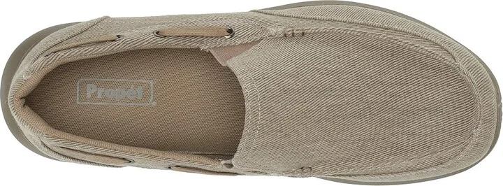 Propet Viasol Men's Slip on Shoes Tan : 9 XX (5E), Canvas - Image 3