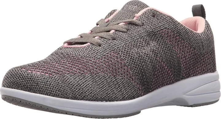 Propet Washable Walker Evolution Women's Shoes Grey/Pink : 6 M (B), Synthetic/Textile - Image 2