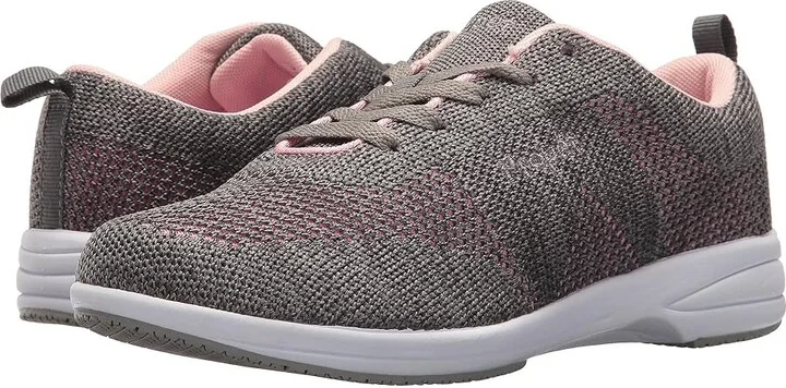 Propet Washable Walker Evolution Women's Shoes Grey/Pink : 6 M (B), Synthetic/Textile