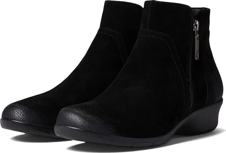 Propet Waverly Women's Shoes Black Suede : 6 XX (4E)