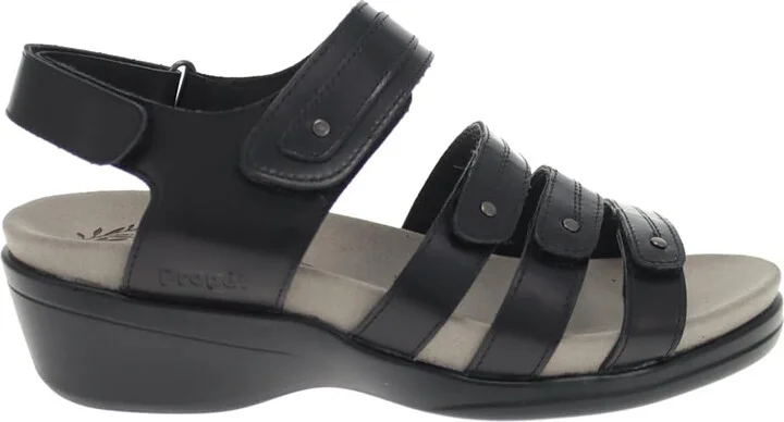 Propét Women's Ainsley Sandals Comfort Footbed Black 11 W US