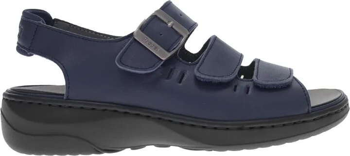 Propét Women's Breezy Walker Sandals Comfort Footbed Navy 12 W US
