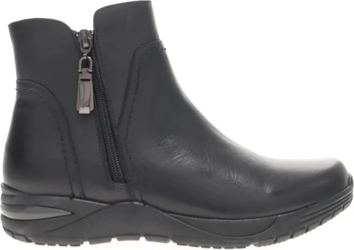 Propét Women's Delphi Leather Scotchgard™ Treated Bootie Black 11 XX-Wide US