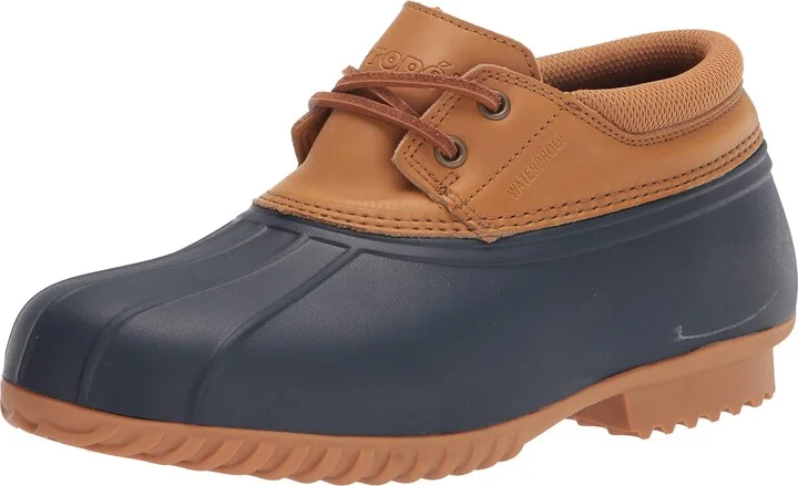 Propét Women's Ione Waterproof Duck Boot Navy/Brown Suede/Nylon 6 B
