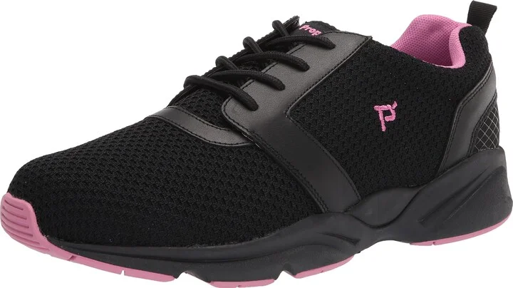 Propét Womens Stability X Walking Walking Sneakers Shoes - Black - Size 11 D