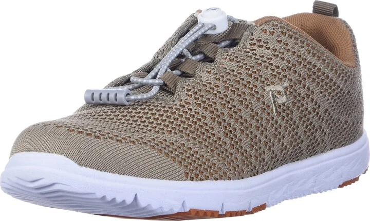 Propét Womens Travel Walker Evo Walking Walking Sneakers Shoes - Beige - Size 11 2E