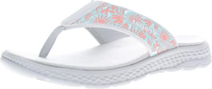 Propét Women's TravelActiv FT Sandals Comfort Footbed Coral Summer 08H X-Wide US