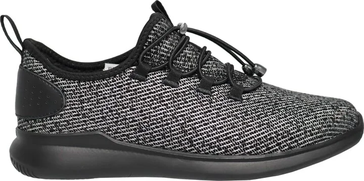 Propét Womens Travelbound Athletic Sneaker Metallic Black 11 Narrow