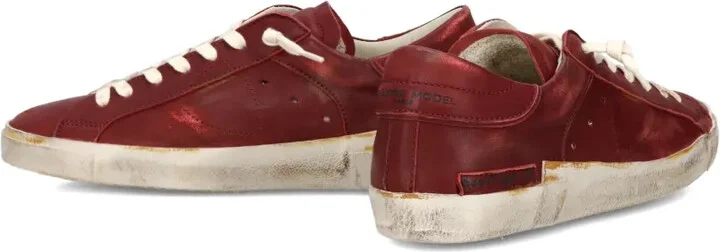 Prsx distressed leather lace-up sneakers - Image 4