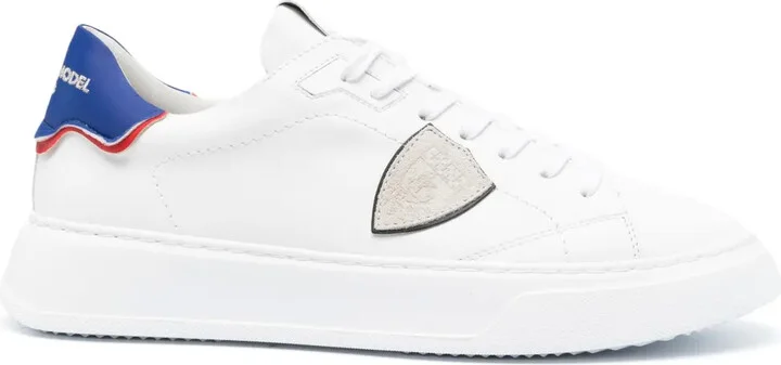 Prsx logo-patch leather sneakers