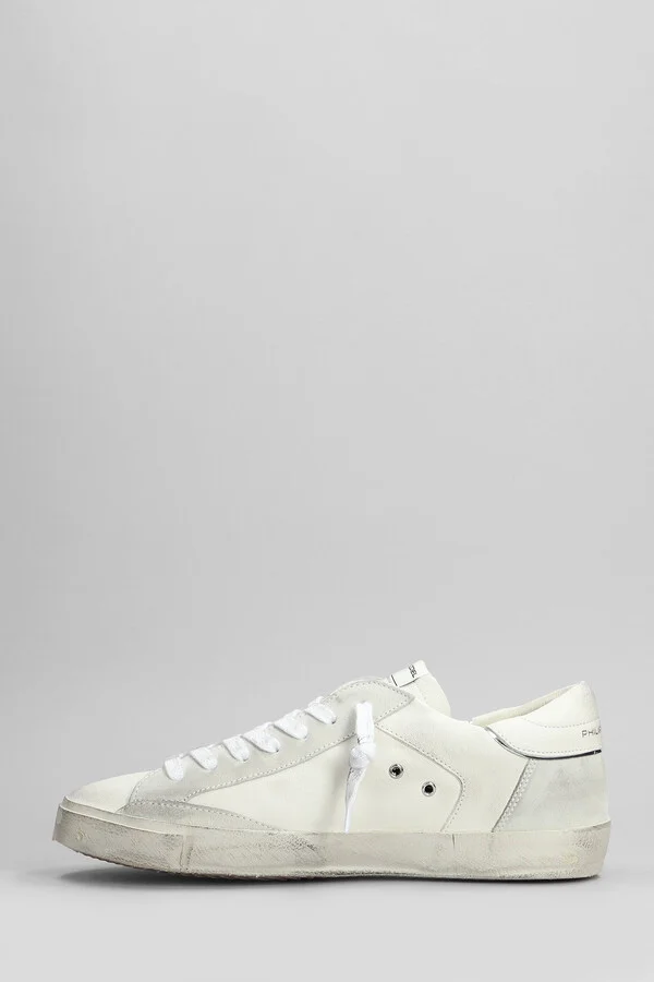 Prsx Low Sneakers In Beige Leather - Image 3