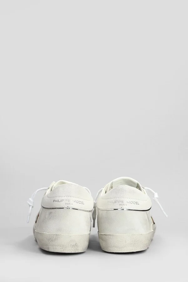 Prsx Low Sneakers In Beige Leather - Image 4