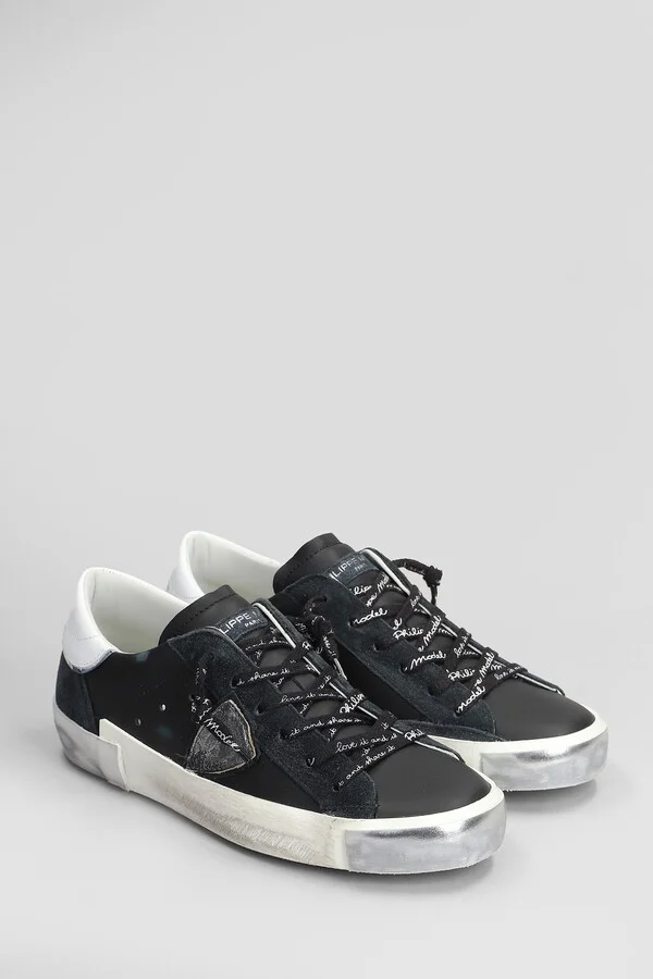 Prsx Low Sneakers In Black Leather - Image 2