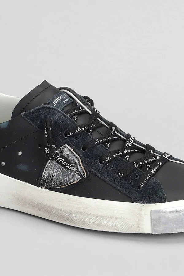 Prsx Low Sneakers In Black Leather - Image 5