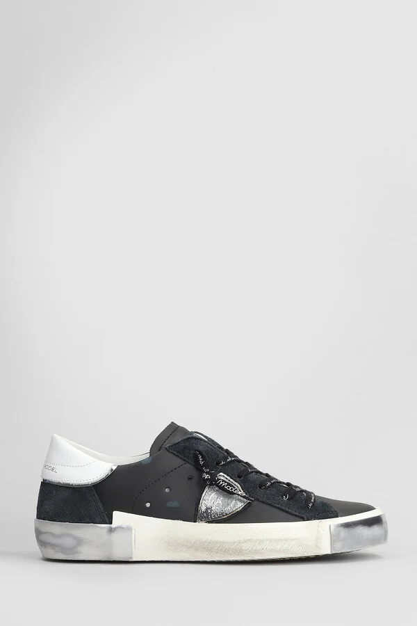 Prsx Low Sneakers In Black Leather