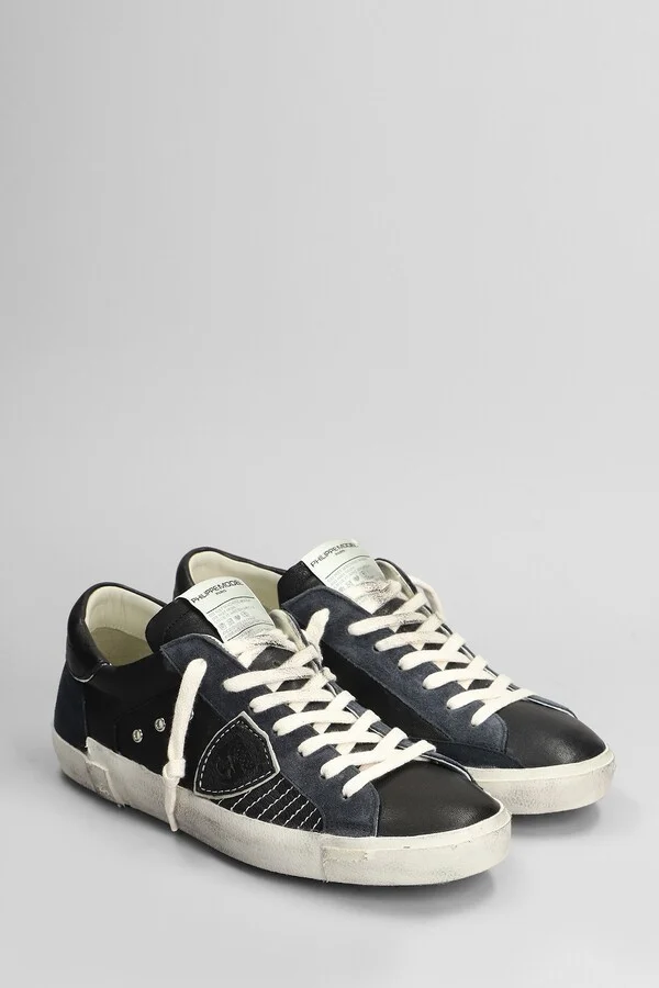 Prsx Low Sneakers In Black Suede And Leather - Image 2