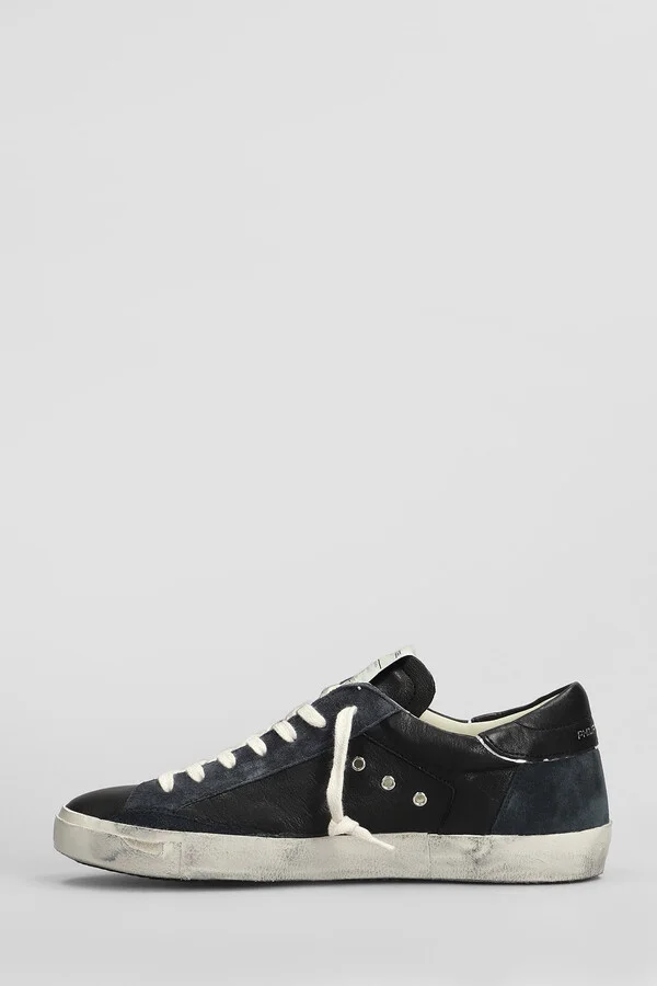 Prsx Low Sneakers In Black Suede And Leather - Image 3