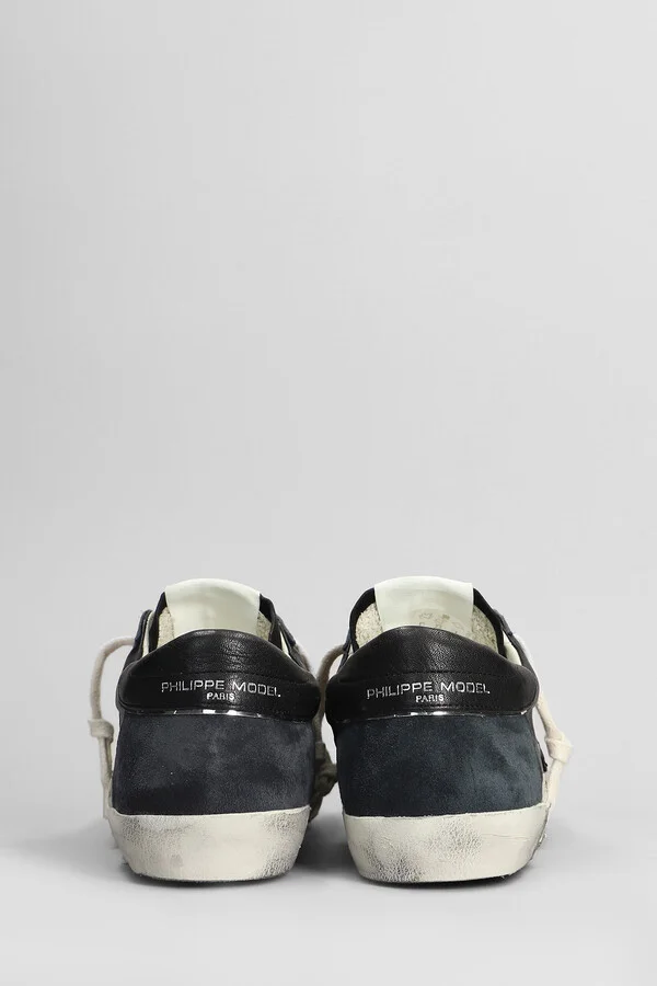 Prsx Low Sneakers In Black Suede And Leather - Image 4