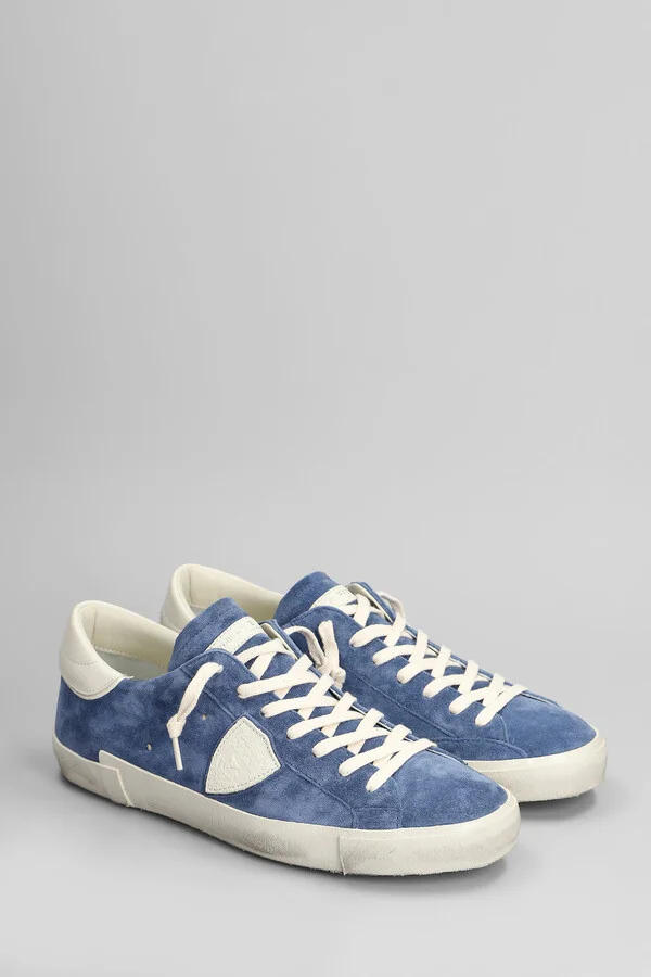 Prsx Low Sneakers In Blue Suede - Image 2