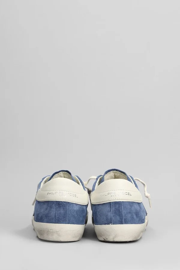 Prsx Low Sneakers In Blue Suede - Image 4