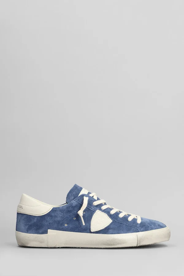Prsx Low Sneakers In Blue Suede