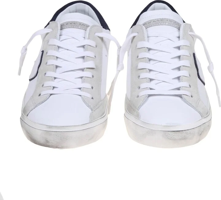 Prsx Low Sneakers In White/blue Leather - Image 2
