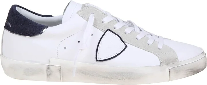 Prsx Low Sneakers In White/blue Leather
