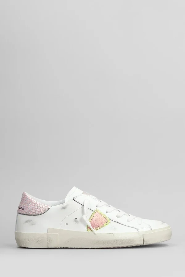 Prsx Low Sneakers In White Leather