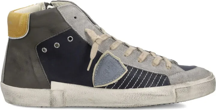Prsx panelled high-top sneakers