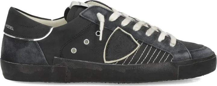 Prsx suede-panelled low-top sneakers