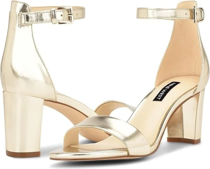Pruce 3 Sandals Womens US 6.5 Platino Faux Leather Ankle Strap ZPO1248