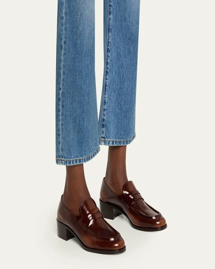 Prudence Leather Penny Loafers - Image 6