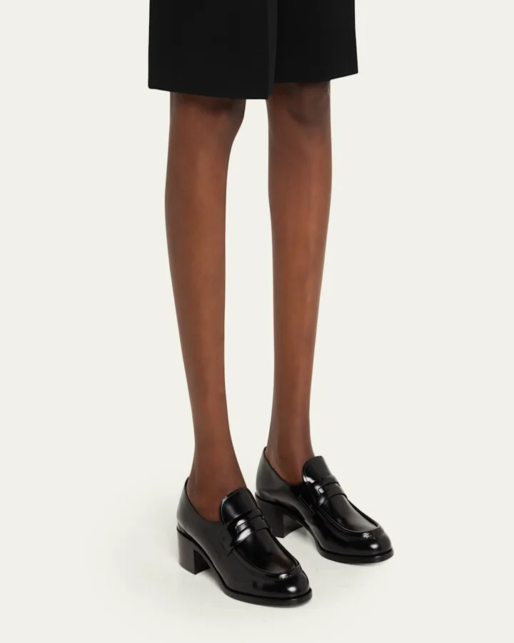Prudence Leather Penny Loafers - Image 8