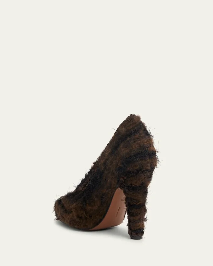 Prudens Fuzzy Fabric Pumps - Image 3
