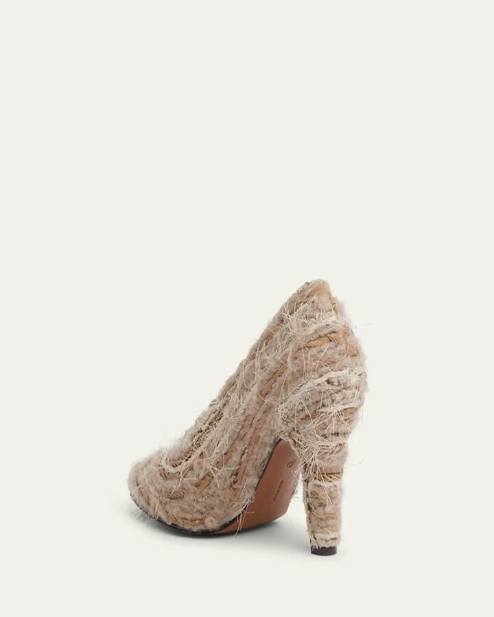 Prudens Fuzzy Fabric Pumps - Image 8